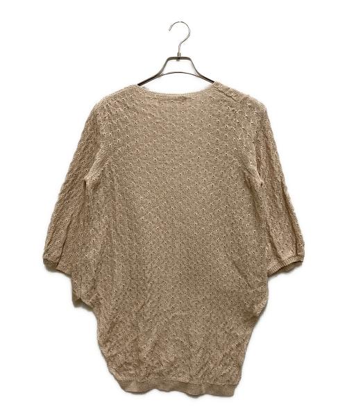 mina perhonen（ミナ ペルホネン）mina perhonen (ミナ ペルホネン) stardust編み込みカーディガン ベージュ サイズ:40の古着・服飾アイテム