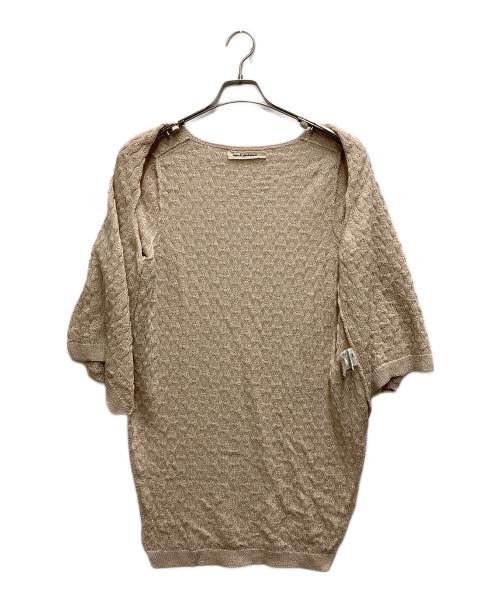 mina perhonen（ミナ ペルホネン）mina perhonen (ミナ ペルホネン) stardust編み込みカーディガン ベージュ サイズ:40の古着・服飾アイテム