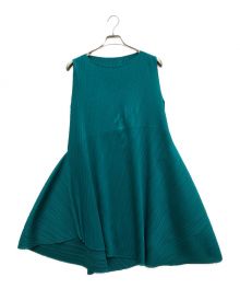 PLEATS PLEASE（プリーツプリーズ）の古着「プリーツワンピース」｜グリーン