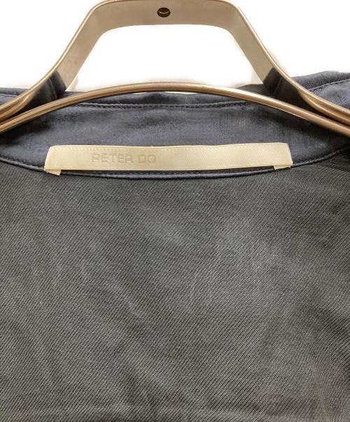 PETER DO（ピーター・ドゥ）PETER DO (ピーター・ドゥ) ベルト付きショートスリーブシャツ ネイビー×ブラック サイズ:34の古着・服飾アイテム