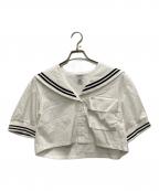 BASICKSベイシックス）の古着「Thomas Mason Sailor Shirt」｜ホワイトブラック