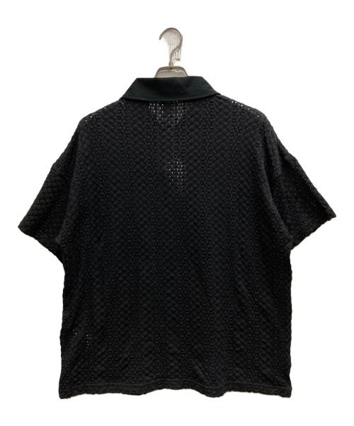 SASQUATCHfabrix.（サスクワッチファブリックス）SASQUATCHfabrix. (サスクワッチファブリックス) BALFOUS LACE POLO SHIRT ブラック サイズ:Ｌの古着・服飾アイテム