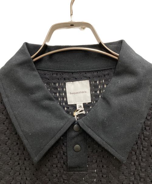 SASQUATCHfabrix.（サスクワッチファブリックス）SASQUATCHfabrix. (サスクワッチファブリックス) BALFOUS LACE POLO SHIRT ブラック サイズ:Ｌの古着・服飾アイテム