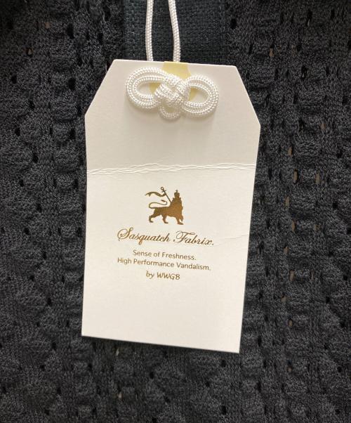 SASQUATCHfabrix.（サスクワッチファブリックス）SASQUATCHfabrix. (サスクワッチファブリックス) BALFOUS LACE POLO SHIRT ブラック サイズ:Ｌの古着・服飾アイテム