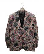 LOVELESSラブレス）の古着「サテンジャガードジャケット」｜レッド×ブラック