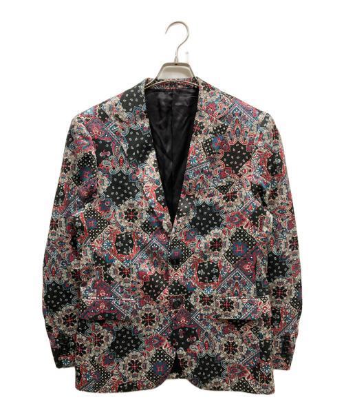 LOVELESS（ラブレス）LOVELESS (ラブレス) サテンジャガードジャケット レッド×ブラック サイズ:Mの古着・服飾アイテム