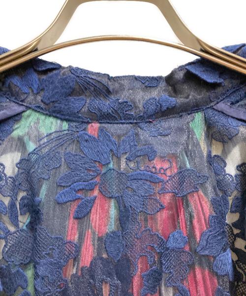 sacai（サカイ）sacai (サカイ) フローラルドレス ネイビー サイズ:1の古着・服飾アイテム