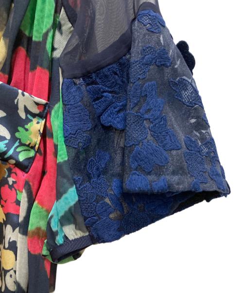 sacai（サカイ）sacai (サカイ) フローラルドレス ネイビー サイズ:1の古着・服飾アイテム