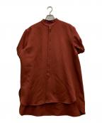Omar Afridiオマールアフリディ）の古着「半袖ロングシャツ」｜ブラウン