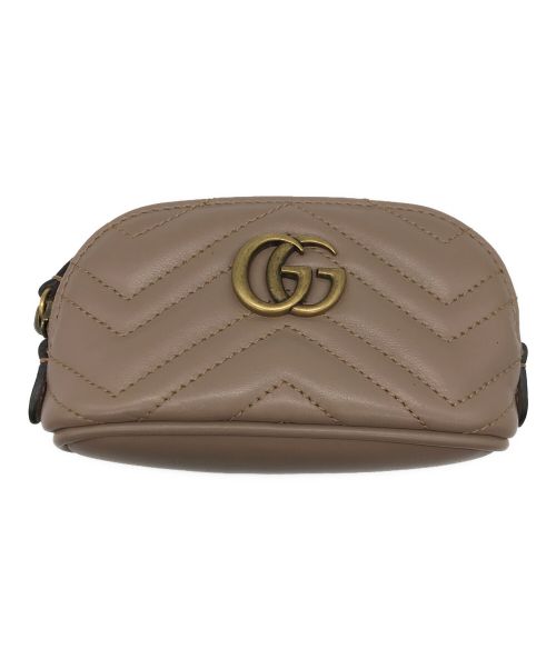 GUCCI（グッチ）GUCCI (グッチ) GGマーモントキルティングキーポーチ ピンクの古着・服飾アイテム