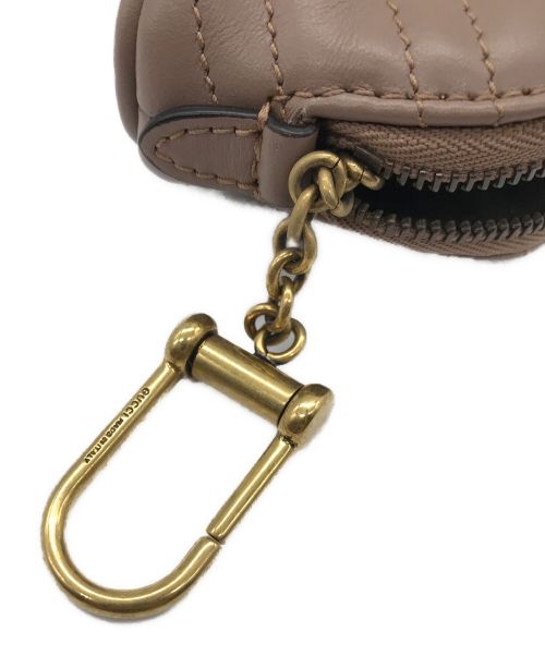 GUCCI（グッチ）GUCCI (グッチ) GGマーモントキルティングキーポーチ ピンクの古着・服飾アイテム