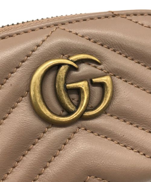 GUCCI（グッチ）GUCCI (グッチ) GGマーモントキルティングキーポーチ ピンクの古着・服飾アイテム