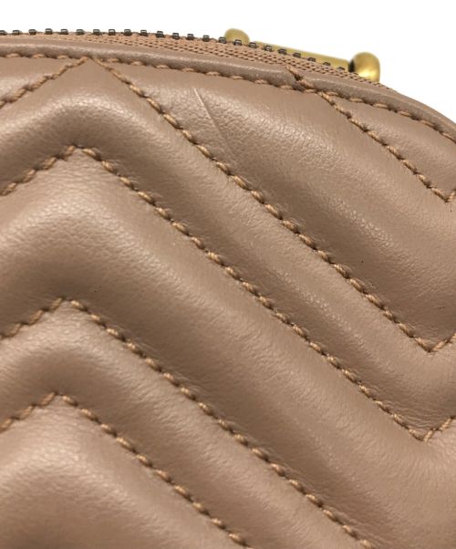 GUCCI（グッチ）GUCCI (グッチ) GGマーモントキルティングキーポーチ ピンクの古着・服飾アイテム