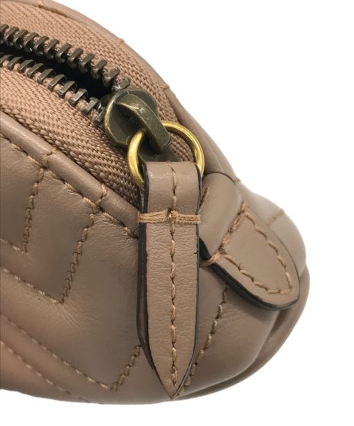 GUCCI（グッチ）GUCCI (グッチ) GGマーモントキルティングキーポーチ ピンクの古着・服飾アイテム