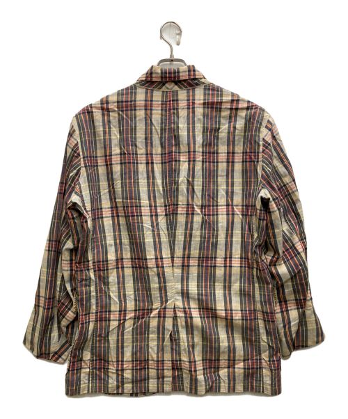 RRL（ダブルアールエル）RRL (ダブルアールエル) アンコンストラクテッド マドラスジャケット ネイビー×ベージュ サイズ:Mの古着・服飾アイテム