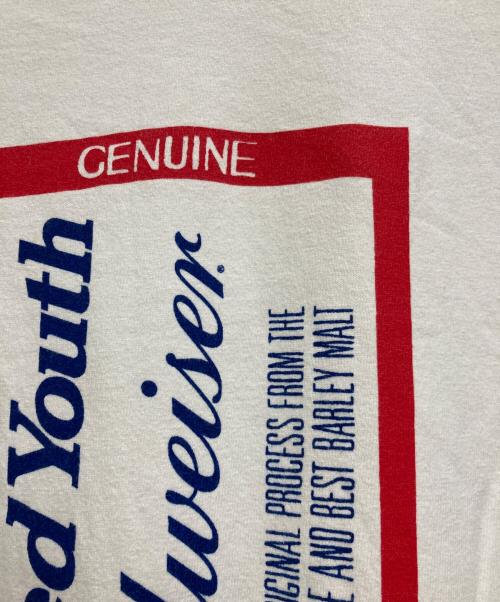 wastedyouth（ウエステッド ユース）WASTEDYOUTH (ウエステッド ユース) BUDWEISER (バドワイザー) プリントTシャツ ホワイト サイズ:Ⅿの古着・服飾アイテム