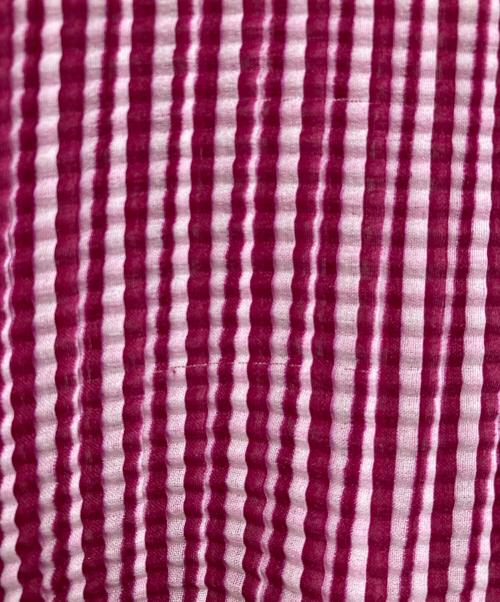 ISSEY MIYAKE（イッセイミヤケ）ISSEY MIYAKE (イッセイミヤケ) ボックスプリーツ カットソー ピンク サイズ:3の古着・服飾アイテム