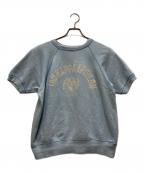 Championチャンピオン）の古着「60’s 半袖カレッジスウェット」｜ブルー