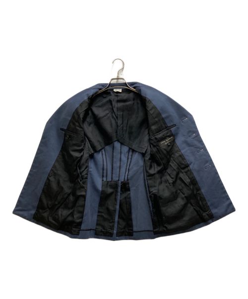 COMME des GARCONS HOMME PLUS（コムデギャルソンオムプリュス）COMME des GARCONS HOMME PLUS (コムデギャルソンオムプリュス) 金ボタンメッセージジャケット ネイビー サイズ:Sの古着・服飾アイテム