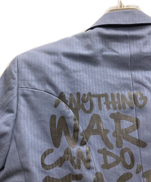 COMME des GARCONS HOMME PLUS（コムデギャルソンオムプリュス）COMME des GARCONS HOMME PLUS (コムデギャルソンオムプリュス) 金ボタンメッセージジャケット ネイビー サイズ:Sの古着・服飾アイテム