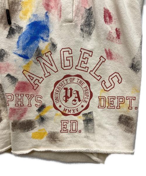 Palm Angels（パーム エンジェルス）Palm Angels (パーム エンジェルス) PAINTED COLLEGE SWEAT SHORT ベージュ サイズ:Ｍの古着・服飾アイテム