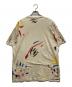 Palm Angels (パーム エンジェルス) Paint Effect College Crewneck T-Shirt ベージュ サイズ:Ⅼ：7000円