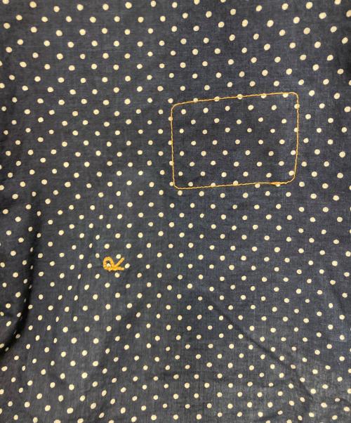 45R（フォーティファイブ・アール）45R (フォーティファイブ・アール) 水玉タペットの908オーシャンスタンドシャツ ネイビー×ホワイト サイズ:不明の古着・服飾アイテム