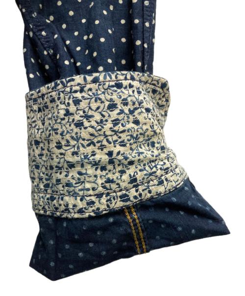 45R（フォーティファイブ・アール）45R (フォーティファイブ・アール) 水玉タペットの908オーシャンスタンドシャツ ネイビー×ホワイト サイズ:不明の古着・服飾アイテム