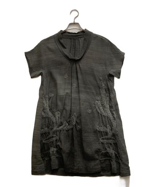 ISSEY MIYAKE HaaT（イッセイミヤケハート）issey miyake haat (イッセイミヤケハート) 半袖チュニック グレー サイズ:2の古着・服飾アイテム