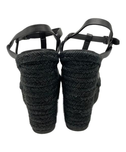 Saint Laurent Paris（サンローランパリ）Saint Laurent Paris (サンローランパリ) ウェッジソールサンダル ブラック サイズ:36の古着・服飾アイテム