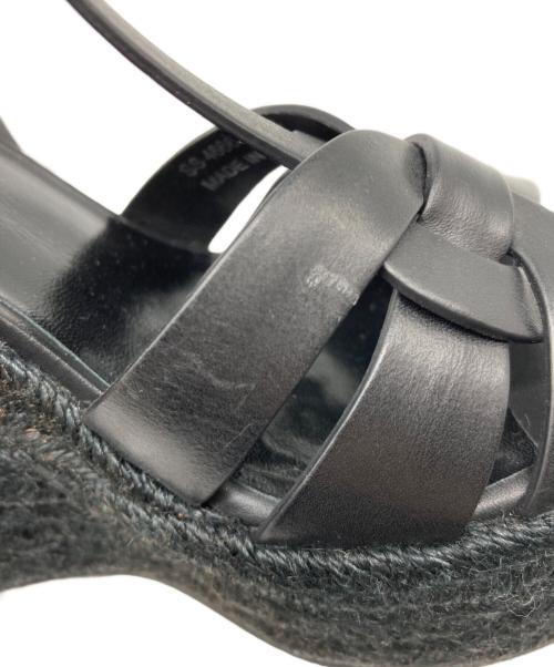 Saint Laurent Paris（サンローランパリ）Saint Laurent Paris (サンローランパリ) ウェッジソールサンダル ブラック サイズ:36の古着・服飾アイテム