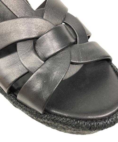 Saint Laurent Paris（サンローランパリ）Saint Laurent Paris (サンローランパリ) ウェッジソールサンダル ブラック サイズ:36の古着・服飾アイテム