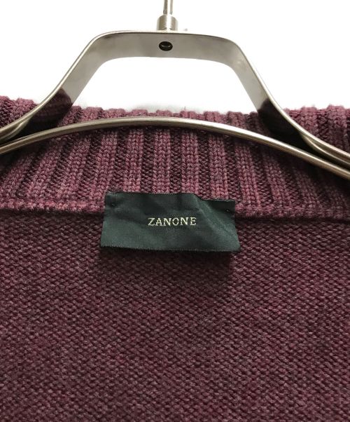 Zanone（ザノーネ）Zanone (ザノーネ) CHIOTOスタンドカラーニットカーディガン レッド サイズ:44の古着・服飾アイテム