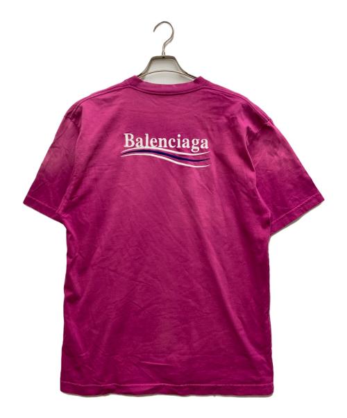 BALENCIAGA（バレンシアガ）BALENCIAGA (バレンシアガ) キャンペーンロゴ刺繍ｔシャツ ピンク サイズ:XXSの古着・服飾アイテム