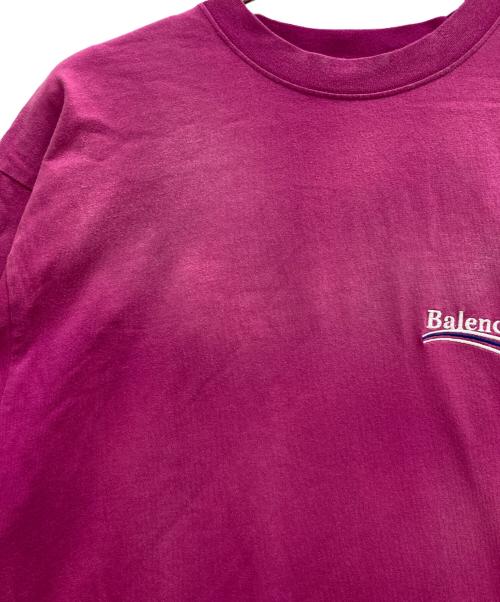 BALENCIAGA（バレンシアガ）BALENCIAGA (バレンシアガ) キャンペーンロゴ刺繍ｔシャツ ピンク サイズ:XXSの古着・服飾アイテム