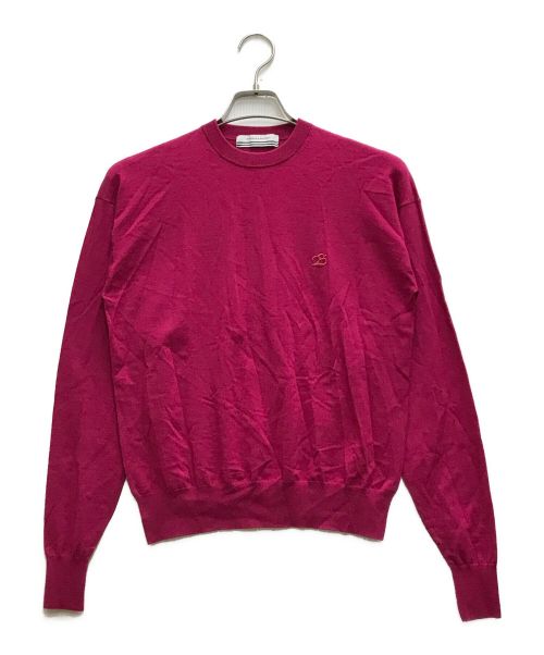 BORDERS at BALCONY（ボーダーズアットバルコニー）BORDERS at BALCONY (ボーダーズアットバルコニー) CREW NECK TOP ピンク サイズ:36の古着・服飾アイテム