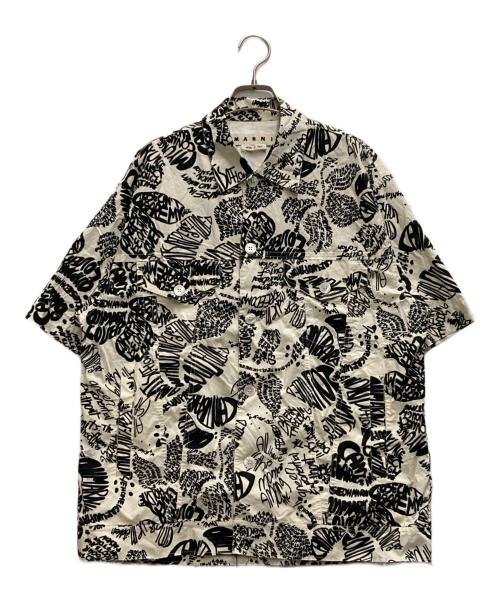 MARNI（マルニ）MARNI (マルニ) 総柄シャツ ブラック サイズ:48の古着・服飾アイテム