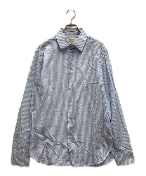 GUCCI（グッチ）GUCCI (グッチ) ストライプシャツ ベージュ サイズ:41の古着・服飾アイテム