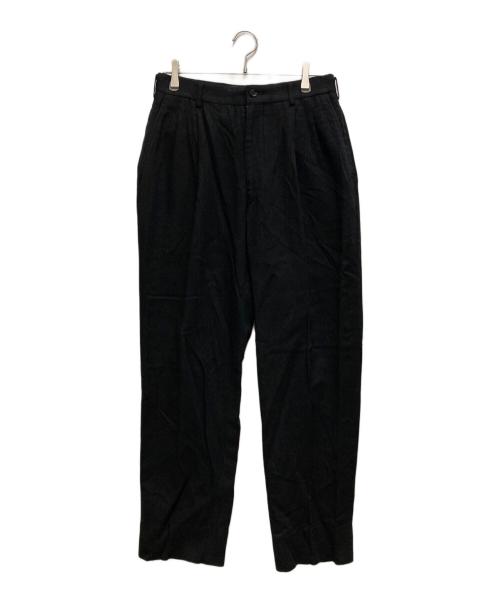 COMME des GARCONS HOMME（コムデギャルソン オム）COMME des GARCONS HOMME (コムデギャルソン オム) リネン混2タックパンツ ブラック サイズ:Sの古着・服飾アイテム