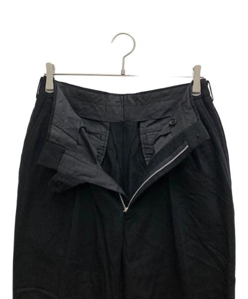 COMME des GARCONS HOMME（コムデギャルソン オム）COMME des GARCONS HOMME (コムデギャルソン オム) リネン混2タックパンツ ブラック サイズ:Sの古着・服飾アイテム