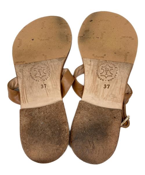 ilSandalo（イルサンダロ）ILSANDALO (イルサンダロ) フラップサンダル ブラウン サイズ:37の古着・服飾アイテム
