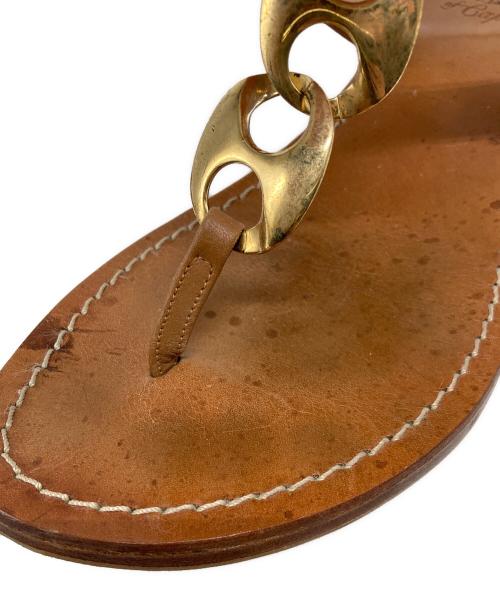 ilSandalo（イルサンダロ）ILSANDALO (イルサンダロ) フラップサンダル ブラウン サイズ:37の古着・服飾アイテム