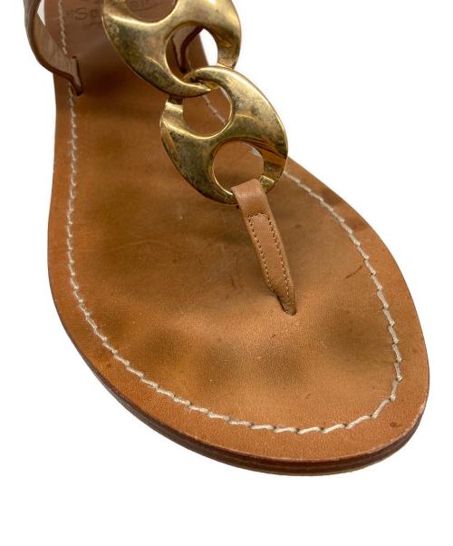 ilSandalo（イルサンダロ）ILSANDALO (イルサンダロ) フラップサンダル ブラウン サイズ:37の古着・服飾アイテム