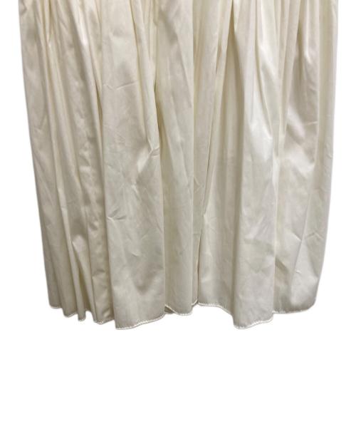 MIU MIU（ミュウミュウ）MIU MIU (ミュウミュウ) ノースリーブ フリルワンピース ホワイト サイズ:40の古着・服飾アイテム