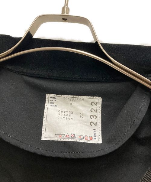 sacai（サカイ）sacai (サカイ) Cotton Oxford Blouson ブラック サイズ:3の古着・服飾アイテム