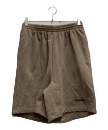 BALENCIAGA（バレンシアガ）の古着「ロゴ刺繍スウェットショーツ」｜ベージュ