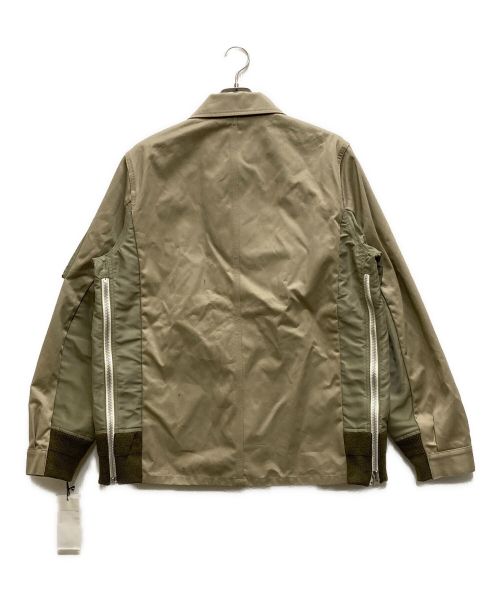 sacai（サカイ）sacai (サカイ) Cotton Chino x Nylon Twill Blouson ベージュ サイズ:2の古着・服飾アイテム