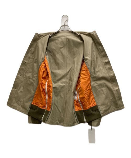 sacai（サカイ）sacai (サカイ) Cotton Chino x Nylon Twill Blouson ベージュ サイズ:2の古着・服飾アイテム