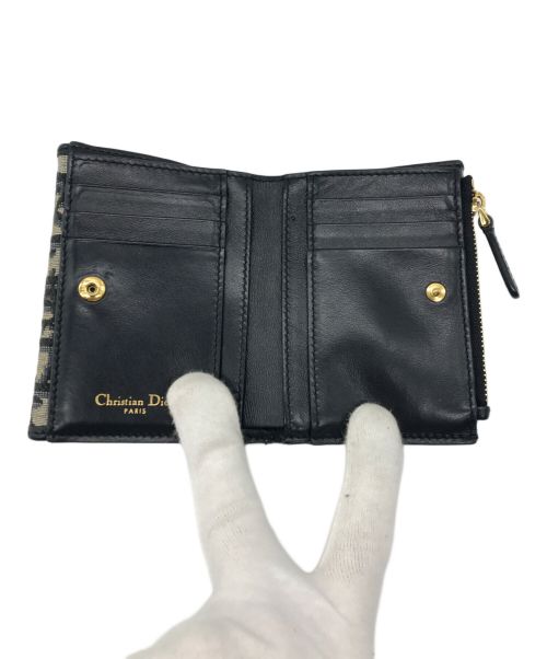 Christian Dior（クリスチャン ディオール）Christian Dior (クリスチャン ディオール) BOBBY ミニ バイフォールド ウォレット ネイビー×グレーの古着・服飾アイテム