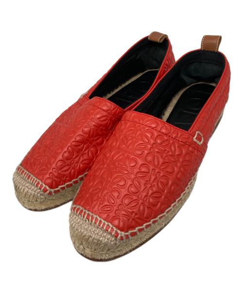 LOEWE（ロエベ）LOEWE (ロエベ) レザーエスパドリ―ユ レッド サイズ:39の古着・服飾アイテム
